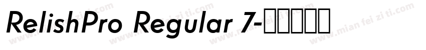 RelishPro Regular 7字体转换